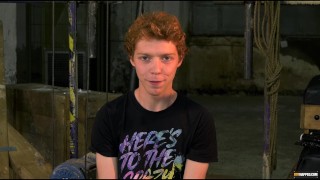 Ginger twink submits to bondage and nipple torment