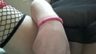 Fucking my pussy with the same dildo I sucked