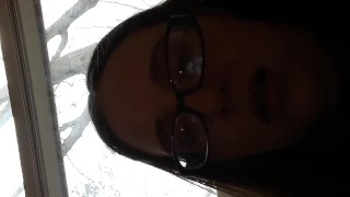 Fucking my pussy with the same dildo I sucked