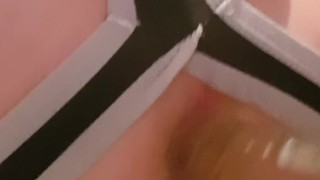 Fucking myself with a 8" dildo