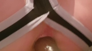 Fucking myself with a 8" dildo