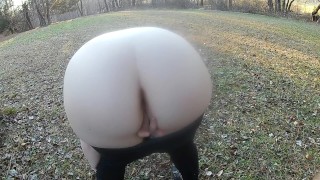 Redhead Risky Public Nudity Tease at Public Park ~ A Velvet Short ~