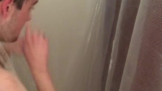 Solo fun in the shower, part 1