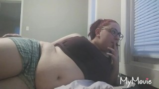 Requested smoking with my big soft belly showing