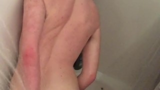 Solo fun in the shower, part 2