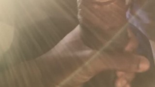 Wet BBC Slow Strokes in the Sunlight