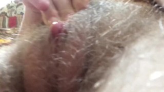 Hot FTM Drooling on Down Chest onto Wet Pussy