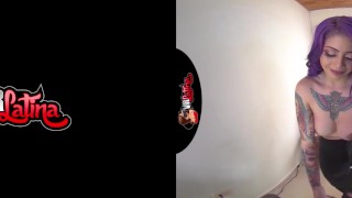 VRLatina.com - Tattooed Purple Haired Fun in VR