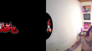 VRLatina.com - Tattooed Purple Haired Fun in VR