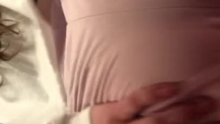 pussy throbbing in little pink shorts