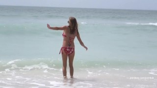 JenniLane Frolicking at the Beach 