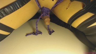 Cyber Goth Anal Insertion Rainbow Ball Self Bondage Sissy Bimbo Brandynette