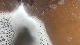 Cumming in the bathtub again!