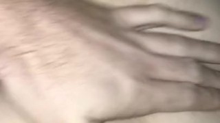 Rubbing her ass with a little bit of pussy slip