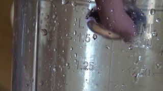 Short preview of 1 liter (34 oz ) of 45 min squirt into the jar video