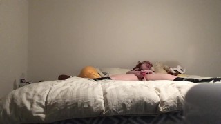 Sexxxy Schoolgirl Tries Out New Toy, DPs, Spanks Herself W/ Wooden Spoon