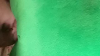 Pup fucks and cums on plush bear pussy