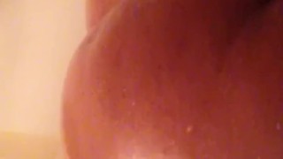 Fat ass shaking in shower