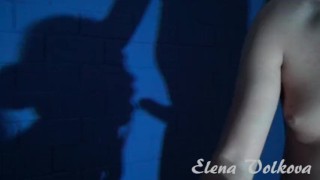 Messy Blowjob playing with the shadows and the mirror