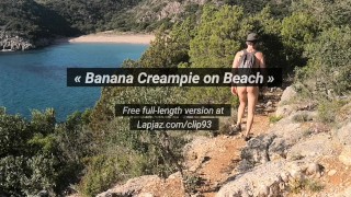 Banana Solo Male Anal Creampie on Beach - Lapjaz.com Ecosexual Ecoporn