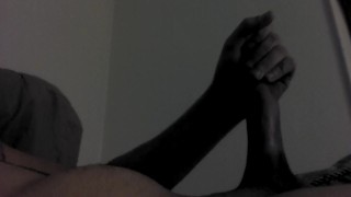 Stroking big cock to Carmen Valentina