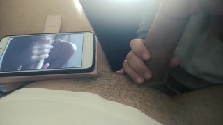 GF sucks huge cock while watch porn. Tribute: Sweet Bunny Blowjob 4k UHD