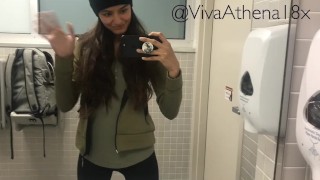 INSANE PUBLIC MASTURBATION IN AIRPORT