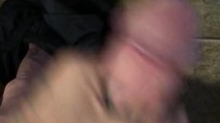 Tattooed big white cock busting a big nut squiter