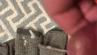 Jerking off a two inch cock