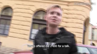  CZECH HUNTER 394 - Blonde Stud Gets A Huge Sum Of Money Just To Get His Ass Fucked