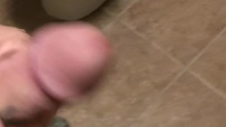 White Cock cumming at work