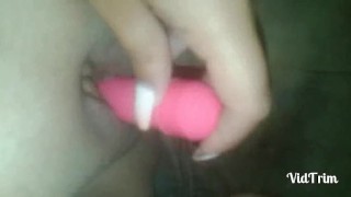 Solo masturbation with vibrator and anal