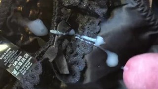 Dropping a load of cum over these stocking pants
