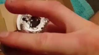 Licking the lavacake (chocolate) off of my dick