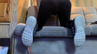 Trans girl showing her ass