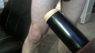 Trying my new mountable masturbator
