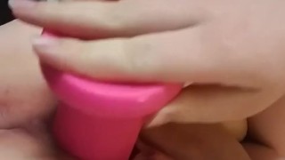 Just a tease of me and my big pink dildo