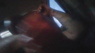 Up close public stroking