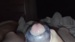Masterbating with toy
