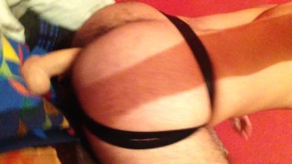 me penetro con mi dildo en mi jockstrap