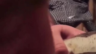 Bear boy cums and eats it for daddy
