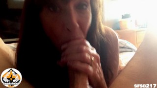Sexy Granny Blowjob Big Cock POV Oral Creampie