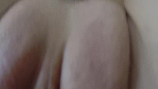 teen deep creampie after condom fuck close up pussy