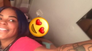 Having fun before the shower 