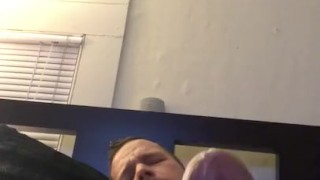 Lubed up w cock ring cumshot!!