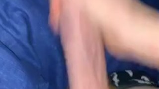 Nice little cum shot hits my face