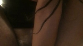 TIGHT PUSSY RIDING HUGE DILDO