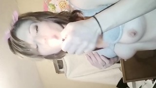 Super hot quickie sexy petite smoker makeup pale skin perfect tits ass teen