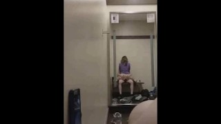 Nerdy Quiet Girl Behind Counter Sucks & Fucks a Customer for a Creampie