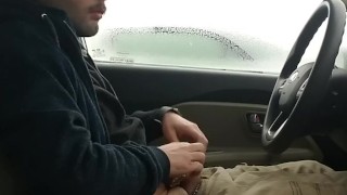 Spontaneous jerk off in car